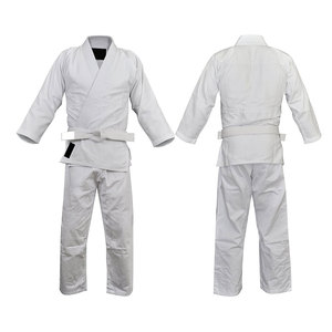 Uniforme de karaté bleu et blanc personnalisé professionnel avec logo brodé sur le devant pour les compétiteurs - Vêtements d'arts martiaux unisexes - Product Image 5