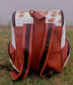 Genuine Cowhide Leather Hair On Backpack Travel Laptop Rucksack Vintage School Bag Durable Handmade LHBP-0042 - Product Image 4