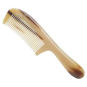 Natural Buffalo Cow and Ox Horn Comb Nautical Style Carved Raw Technique Waterproof Real Touch <b>Hair</b> and <b>Scalp</b> <b>Massager</b> - Product Image 2