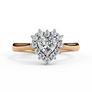 Heart Shape Lab Grown Diamond Solitaire Ring with 18k 14k 9k Gold IGI Certified Solitaire Wedding Ring - Product Image 1