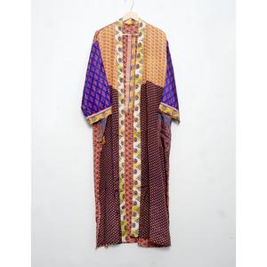 Kimono en soie fait main de qualité supérieure, style vintage patchwork, pour demoiselles d'honneur, taille unique, vêtement de nuit pour femme - Product Image 6