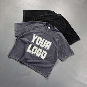 T-shirt imprimé à manches courtes pour homme, impression 3D en relief, 280 g/m², t-shirt lourd - Product Image 3