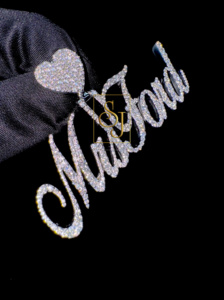 Collier en argent 925 avec nom cursif et pendentif en diamant Moissanite en forme de cœur avec rhodium Style romantique Cadeau personnalisé - Product Image 5