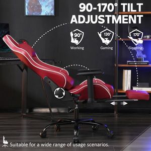 Sedia da Gaming Ergonomica per Adulti Grandi e Robusti fino a 180 kg, Comoda e Regolabile per Casa e Ufficio - Product Image 3