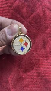 Pendentif personnalisé avec logo des Steelers de Pittsburgh, sport de football américain, argent sterling 925 certifié, plaqué rhodium, moissanite de luxe - Product Image 2
