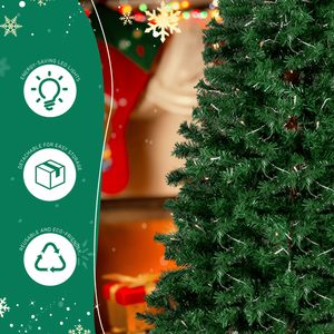 6 FT Santa Hat Style Pre-Lit Christmas Tree Hinged Artificial Pine Tree with 250 Warm White Lights and 839 Branch Tips - Product Image 5