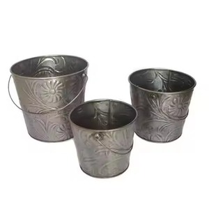 Jardinière ovale en métal galvanisé de qualité durable, 20L, avec poignées, pour extérieur, jardin, fleurs, plantes vertes - Product Image 6