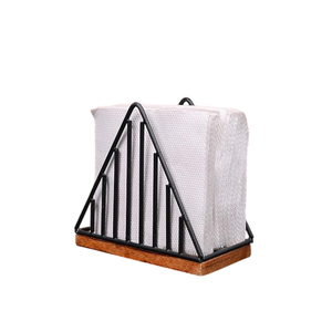Support à serviettes décoratif classique Npakin, qualité exclusive, métal noir, fer forgé, porte-serviettes pour hôtel, restaurant, table - Product Image 1