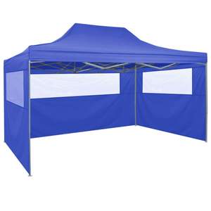 Carpa para Bodas y Fiestas de 10x13 Pies, Fabricada con Tela Oxford 600D Azul Acero con Revestimiento de PVC - Product Image 4