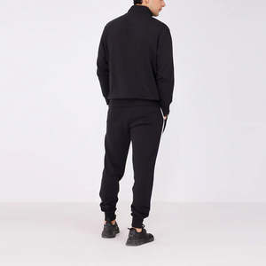 Men's Casual Winter Breathable 100% Cotton Regular Fit Solid <b>Tracksuit</b> Sets with Custom Logo Lightweight Adult with side panels - Product Image 3