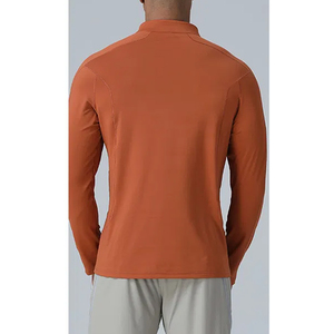 Wholesale Performance Training Apparel Outdoor <b>Running</b> Sweat Wicking Quarter Zip Pullover Polyester Terry 1/4 Zip Track <b>Jacket</b> - Product Image 3