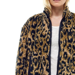 Veste en polaire Sherpa Teddy à imprimé léopard personnalisée pour femmes et filles, mode décontractée, avec broderie pour l'hiver, service OEM - Product Image 6