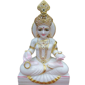 Marble Annapurna Statue | Handcrafted White Marble Annapurna Devi Murti | Goddess Annapurna Idol | MALIYAS India - Product Image 2
