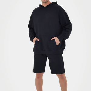 Sweat à capuche oversize en molleton 100 % coton de haute qualité, style streetwear, épais, anti-boulochage, 500g, épaules tombantes, avec poche, pour homme - Product Image 5