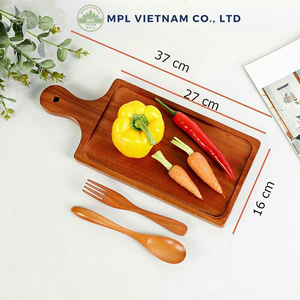 High Quality Custom Eco-Friendly Polished Walnut Acacia Wood Rectangle Cutting Board <b>Large</b> Kitchen Chopping Block Handle - Product Image 2