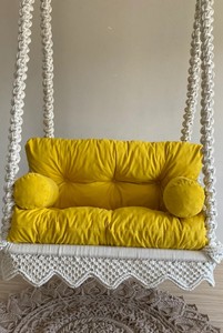 Silla Hamaca de Macramé, Columpio Grande de Macramé, Silla Hamaca Colgante de Algodón con Macramé - Product Image 2