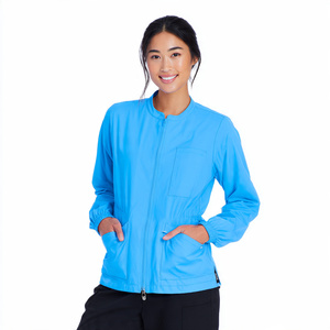 Medical Nursing Scrubs Jacket Knitted 100% Cotton Breathable Comfortable Unisex Hospital Uniform - Product Image 4