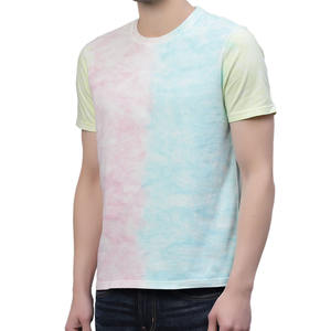 Camiseta Personalizada con Estampado Tie Dye Pastel, Unisex, 100% Algodón, Cuello Redondo, Estilo Casual Urbano, Manga Corta, Fabricante Mayorista OEM ODM de EE. UU. - Product Image 2