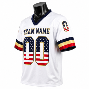 Uniforme de Fútbol Americano Personalizado al por Mayor, Jersey de Fútbol Sublimado con Tela de Malla de Poliéster - Product Image 4