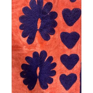 Hand Embroidered <b>Velvet</b> Cotton Jacket <b>Women</b> Full Sleeve Mandarin Collar Winter Bohemian Heart Pattern <b>Coat</b> - Product Image 4