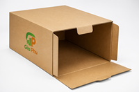 Carton micro-cannelé premium 1 mm avec logo gaufré, ultra-fin, pour emballage de colis, matériaux écologiques recyclés, recyclable