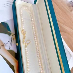 Collar de Perlas de Agua Dulce con Cierre de Hebilla OT, Diseño de Mariposa Ligero y Resistente, Regalo para el Día de la Madre - Product Image 3