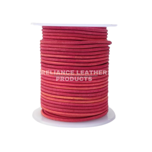 Cordón de cuero redondo azul cielo antiguo de 8mm con cuentas hechas a mano de 2mm y 3mm para creación de accesorios de joyería de cuero Vintage - Product Image 5