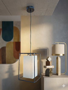 Wholesale Modern LED Pendant <b>Light</b> <b>Black</b> Finish with Fabric <b>Shade</b> 2700K Mini Hanging Ceiling Lamps Kitchen Dining Room - Product Image 3