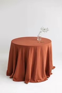 Wholesale Lot of Cotton Round <b>Tablecloth</b> Cloth for Hotel Banquet Wedding Events Rust Outdoor <b>Tablecloth</b> Handmade Table Decor - Product Image 2
