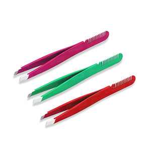 Pinzas de Precisión de Acero Inoxidable para Extensión de Pestañas y Cuidado de Cejas, Mango de Lujo Cómodo, Directo de Fábrica - Product Image 1