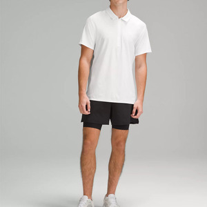 Camiseta Deportiva de Moda para Hombre con Cierre, Estampado Jersey, 100% Algodón, Bolsillo, Antiarrugas, Manga Corta, Corte Relajado, para Tenis - Product Image 2