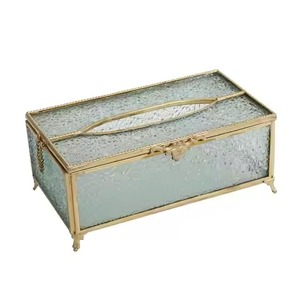 Artistic Metal & Glass Jewelry <b>Box</b> Decorative <b>Trinket</b> Storage Case for Rings Earrings Necklace Bracelet Vanity Gift - Product Image 3
