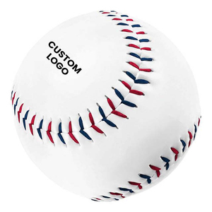 Nuevo Diseño de Pelota de Béisbol Personalizada con Logotipo, Blanca con Costuras Rojas y Azules, Pelota de Entrenamiento Estándar, Diseño Duradero, Empaque de 1 Pieza - Product Image 2