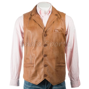 เสื้อกั๊กหนังสำหรับผู้ชายไซส์ใหญ่พิเศษ, เสื้อกั๊กหนังสำหรับนักขี่จักรยานเสื้อกั๊กกันหนาว - Product Image 6