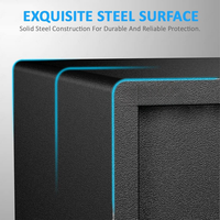 Coffre-fort numérique pour hôtel 2026 avec serrure électronique à code, en acier noir, durable, accès par clé, 1,5 mm (porte) / 2 mm (corps) EM-1942-BC