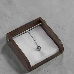 modern natural wood waterproof multifunction cutlery napkin desktop holder - Product Image 3