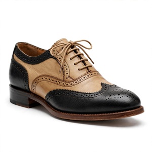Best-Selling <b>Men's</b> Genuine Leather <b>Shoes</b> Pointed Toe Lace-up Solid Color Office Career All Seasons Export From Bangladesh - Product Image 1