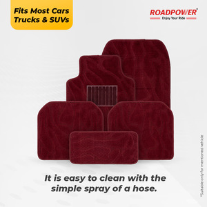 ROADPOWER (RP-MAT-188) Universal 5-Piece Premium Carpet Car <b>Floor</b> Mats For Front And Rear <b>Seats</b> Protects Vehicle From Dirt - Product Image 2