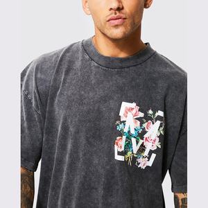 T-shirt personnalisable vintage lourd 100% coton de haute qualité col rond multicolore avec logo personnalisé - Product Image 3