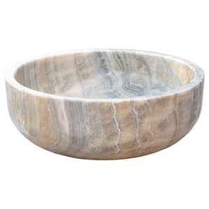 Vasque cylindrique en onyx bleu, lavabo en pierre naturelle, finition brossée, résistant au feu, moderne, pour cuisine, salle à manger, salon - Product Image 1
