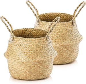 Vietnam Seagrass Storage <b>Basket</b> Indoor Planter Natural Handwoven Durable <b>Wicker</b> Flower Pot Eco-Friendly Rustic Home Decor Trend - Product Image 2