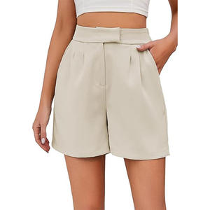 Shorts Deportivos Casuales para Mujer, Corte Ajustado, Cintura Elástica, Secado Rápido, Diseño Minimalista, Shorts de Nailon y Elastano para Diversas Ocasiones - Product Image 1