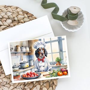 English Setter the Chef Whimsical A7 Size <b>5x7</b> Blank Note Cards Pack of 8 Includes <b>Envelopes</b> - Product Image 2