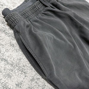 <b>Wholesale</b> Design Streetwear Double Waist Acid Wash Sweat Pants 100%Cotton Oversized Dark Grey Wide Leg <b>Flared</b> Baggy <b>Sweatpants</b> - Product Image 4