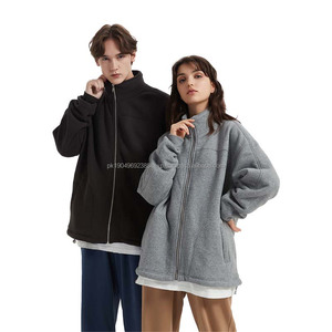 แจ็กเก็ตมีซิปมีฮู้ดสำหรับผู้ชายเสื้อแจ็คเก็ตผ้าฟลีซหนาใส่ได้ทั้งชายและหญิงดีไซน์ออกแบบได้ตามต้องการ - Product Image 2