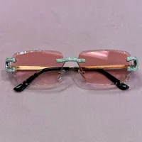 Lunettes de soleil de luxe en moissanite glacée pour hommes, personnalisées VVS, style géométrique, hip-hop, élégantes, bijoux de mode confortables pour mariage et soirée