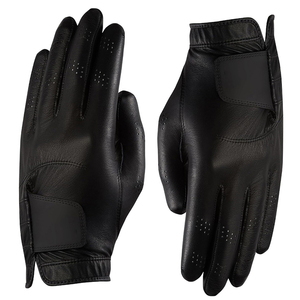 Gants de golf de qualité supérieure, entièrement respirants, en cuir de cabretta de mouton noir, pour hommes et femmes - Product Image 1