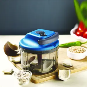 Indian Kitchenware Portable Hand Pull String Vegetable Chopper Food Processor Manual Garlic Mincer Onion Cutter for Cooking Use