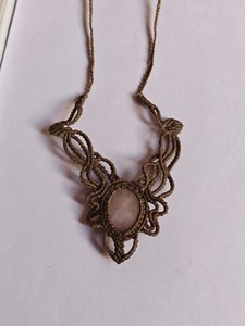 Colección de Colgantes de Cristal Hechos a Mano con Macramé, Estilo Boho, Collares Ajustables Unisex para Uso Diario, Colgantes Solitarios - Product Image 3