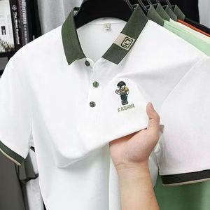 เสื้อโปโลผู้ชายดีไซน์ใหม่ระดับไฮเอนด์สำหรับธุรกิจ กอล์ฟ กีฬา  โลโก้สั่งทำได้ คอเสื้อสีสันสดใส แขนสั้น - Product Image 3